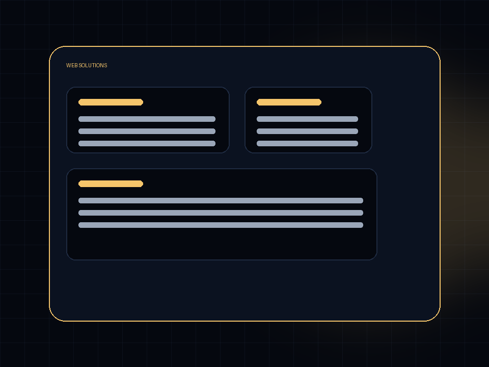 Web solutions interface preview